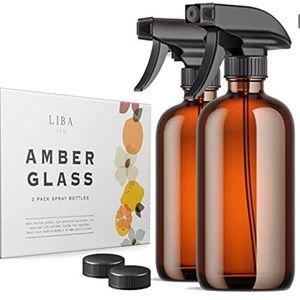 New Amber Glass Spray Bottles 2 Pack